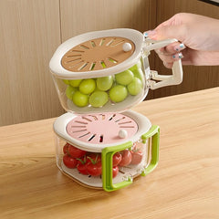 Multi-Purpose Fruit Drainer Basket with Foldable Handle – Wash, Drain & Serve